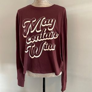 Zoe + Liv | Size XL | Burgundy | Long Sleeve T-shirt | Novelty | Front Pocket